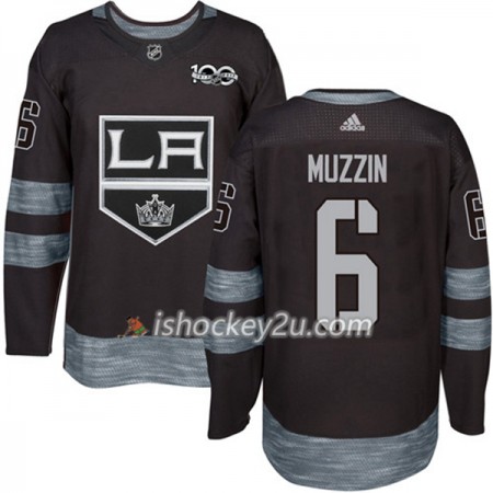 Mænd NHL Los Angeles Kings Trøje Jake Muzzin 6 1917-2017 100th Anniversary Adidas Sort Authentic